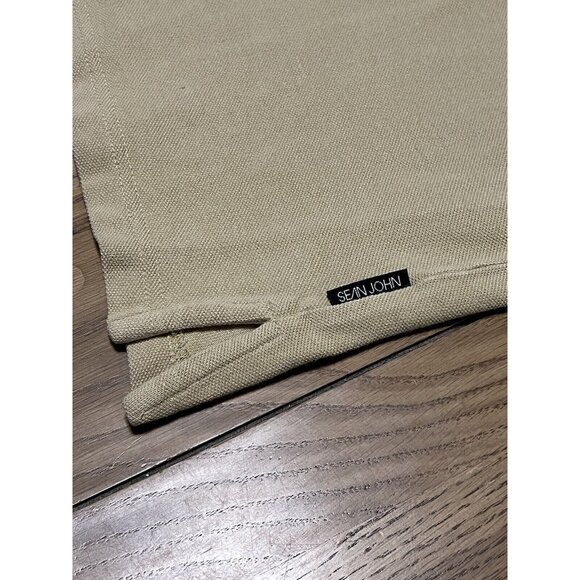 Sean John‎ Polo Shirt Men 3XL Tan Orange White Striped Color Block Y2K Preppy - Picture 10 of 10